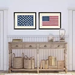 Clearance Kirklands Home Two Flags Framed Art Prints, Set of 2