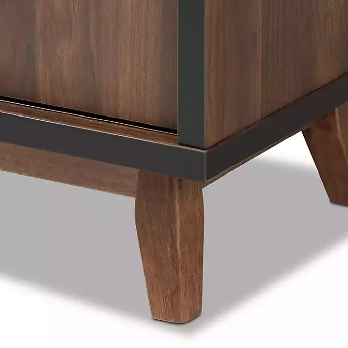 Outlet Kirklands Home Two Tone Walnut Wood Wine Storage Cabinet