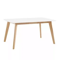 Online Kirklands Home Two-Tone Mid-Century Modern Wood Dining Table White