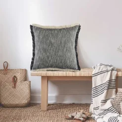 Clearance Kirklands Home Two-Tone Navy Woven Accent Pillow