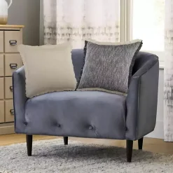 Clearance Kirklands Home Two-Tone Navy Woven Accent Pillow