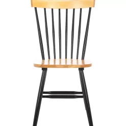 Hot Kirklands Home Two-Tone Parker Spindle Dining Chairs, Set of 2 Black