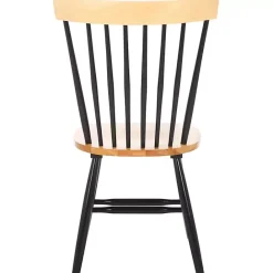 Hot Kirklands Home Two-Tone Parker Spindle Dining Chairs, Set of 2 Black