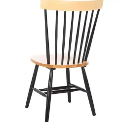 Hot Kirklands Home Two-Tone Parker Spindle Dining Chairs, Set of 2 Black