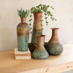 Hot Kirklands Home Two-Toned Copper Vases, Set of 4