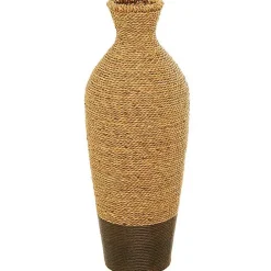 Sale Kirklands Home Two-Toned Natural Seagrass Floor Vase, 28 in.