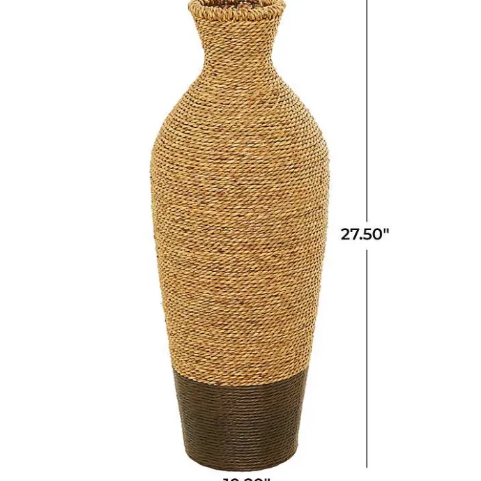Sale Kirklands Home Two-Toned Natural Seagrass Floor Vase, 28 in.