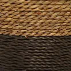 Kirklands Home Two-Toned Natural Seagrass Floor Vase, 21 in.