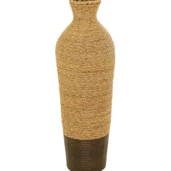 Best Kirklands Home Two-Toned Natural Seagrass Floor Vase, 33 in.