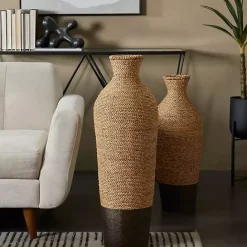 Best Kirklands Home Two-Toned Natural Seagrass Floor Vase, 33 in.