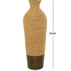 Best Kirklands Home Two-Toned Natural Seagrass Floor Vase, 33 in.
