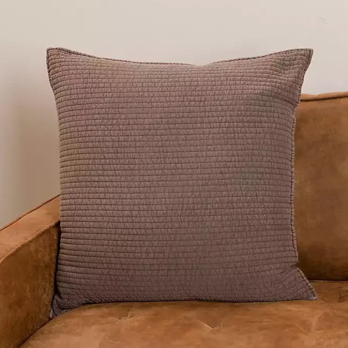 Hot Kirklands Home Umber Quilted Santa Monica Pillow Brown