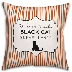 Hot Kirklands Home Under Black Cat Surveillance Pillow