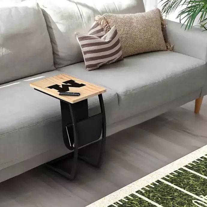 Sale Kirklands Home University of Michigan Wood C-Table Tan