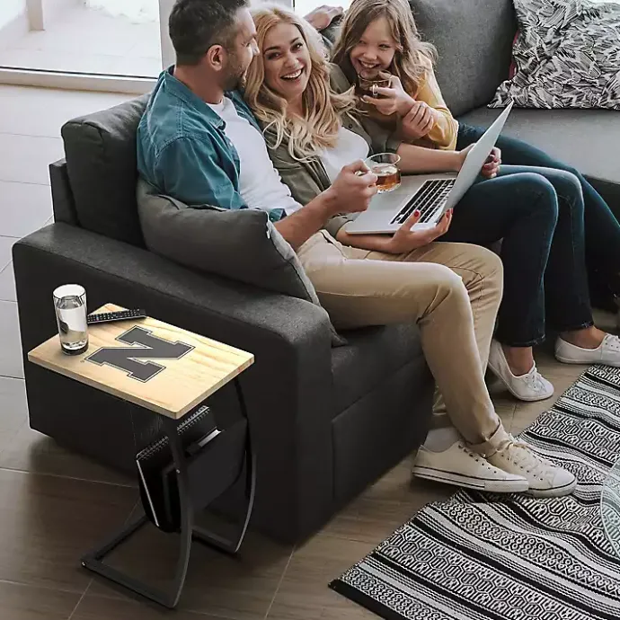 Clearance Kirklands Home University of Nebraska Wood C-Table Tan