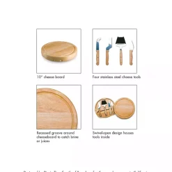 Outlet Kirklands Home University of Tennessee Cheese Board and Tool Set Tan