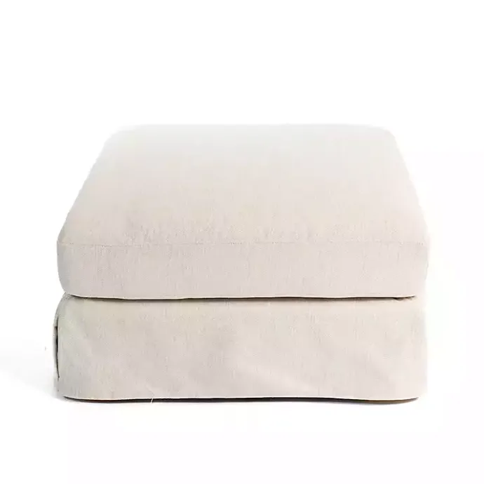 Sale Kirklands Home Upholstered Weekend Ottoman Ivory