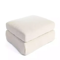 Sale Kirklands Home Upholstered Weekend Ottoman Ivory