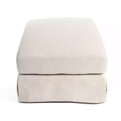 Sale Kirklands Home Upholstered Weekend Ottoman Ivory