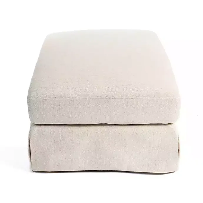 Sale Kirklands Home Upholstered Weekend Ottoman Ivory