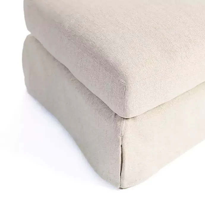 Sale Kirklands Home Upholstered Weekend Ottoman Ivory