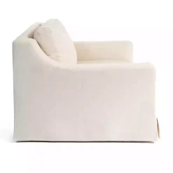 Clearance Kirklands Home Upholstered Weekend Swivel Accent Chair Ivory