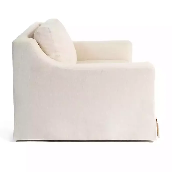 Clearance Kirklands Home Upholstered Weekend Swivel Accent Chair Ivory