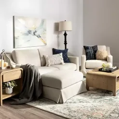 Clearance Kirklands Home Upholstered Weekend Swivel Accent Chair Ivory