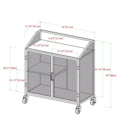 Best Kirklands Home Urban Mesh Door Rolling Bar Cabinet Gray