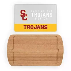 New Kirklands Home USC Trojans Wood and Glass Serving Board