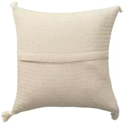 Clearance Kirklands Home Vanilla Trapeze Organic Cotton Throw Pillow Ivory
