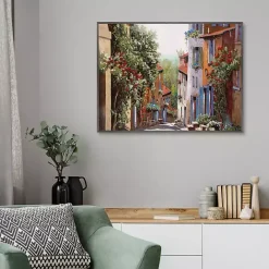 Sale Kirklands Home Vecchia Cagnes Framed Giclee Canvas Art Print Brown