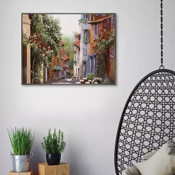 Sale Kirklands Home Vecchia Cagnes Framed Giclee Canvas Art Print Brown