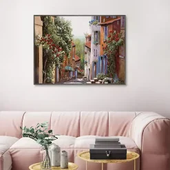 Sale Kirklands Home Vecchia Cagnes Framed Giclee Canvas Art Print Brown