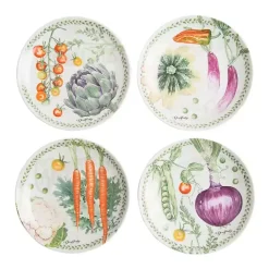 Outlet Kirklands Home Vegetable Garden Salad Plates, Set of 4 Multi