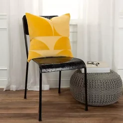 Best Kirklands Home Velvet Monochrome Shapes Throw Pillow Yellow
