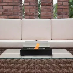 Discount Kirklands Home Ventless Tabletop Fireplace on Black Base