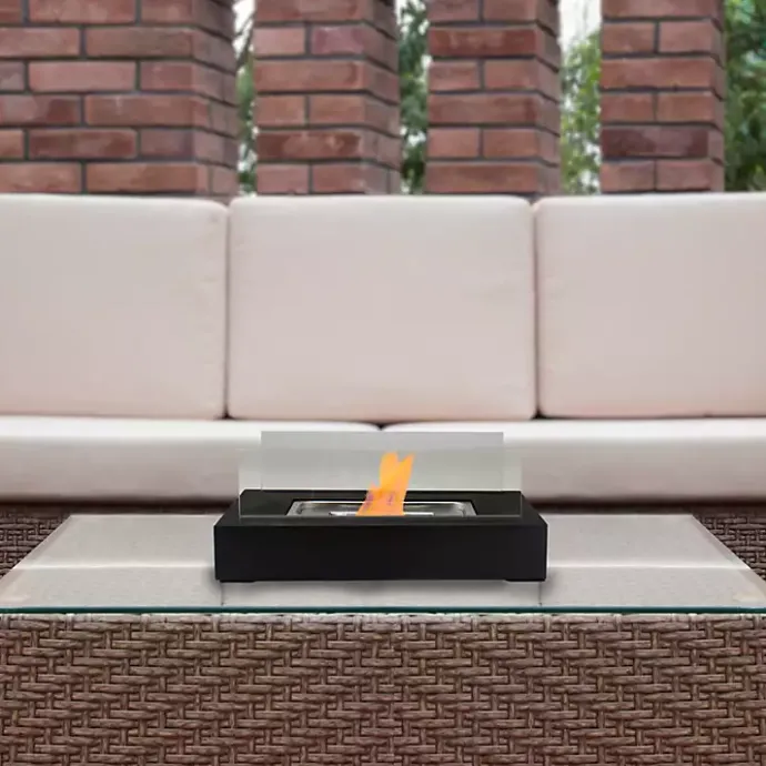 Discount Kirklands Home Ventless Tabletop Fireplace on Black Base