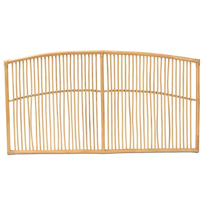 Discount Kirklands Home Vertical Weave Rat Queen Headboard Tan