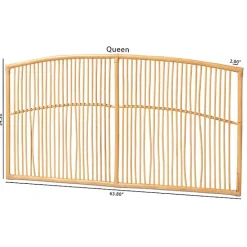 Discount Kirklands Home Vertical Weave Rat Queen Headboard Tan