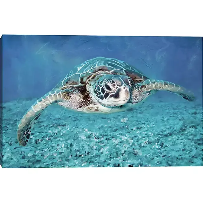 Online Kirklands Home Vibrant Sea Turtle Canvas Art Print