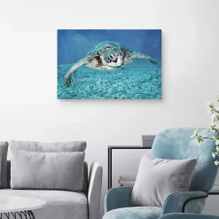 Online Kirklands Home Vibrant Sea Turtle Canvas Art Print