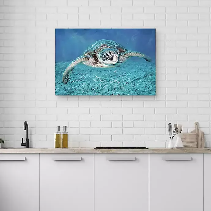 Online Kirklands Home Vibrant Sea Turtle Canvas Art Print