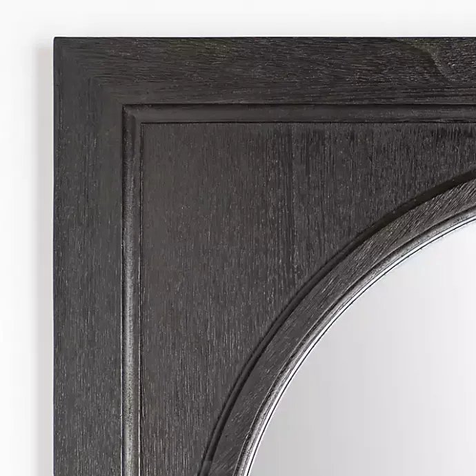 Outlet Kirklands Home Victor Black Wood Vault Wall Mirror