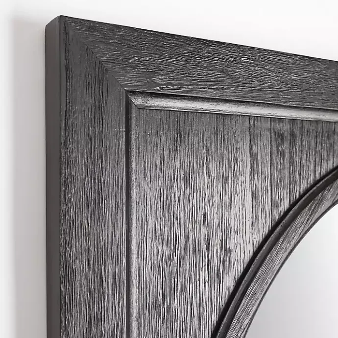 Outlet Kirklands Home Victor Black Wood Vault Wall Mirror
