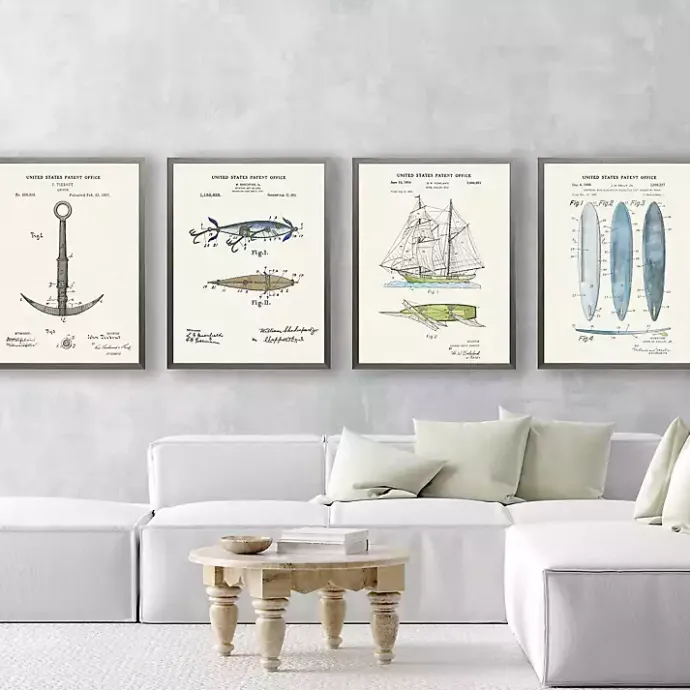 Best Kirklands Home Vintage Anchor Patent Framed Art Print