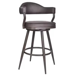 Best Kirklands Home Vintage Faux Leather Justin Bar Stool Brown