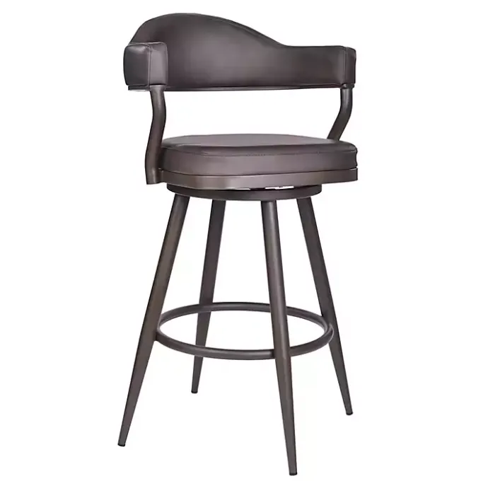 Best Kirklands Home Vintage Faux Leather Justin Bar Stool Brown