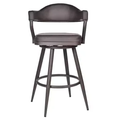 Best Kirklands Home Vintage Faux Leather Justin Bar Stool Brown