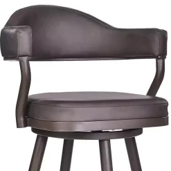 Best Kirklands Home Vintage Faux Leather Justin Bar Stool Brown